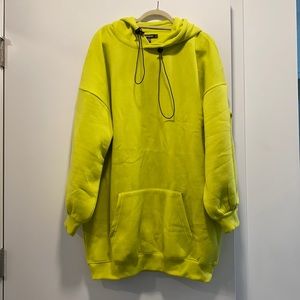 Misguided sweatshirt dress with hood